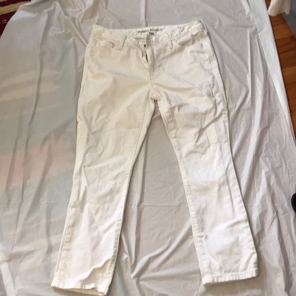 Banana Republic size 28 white jeans - Picture 1 of 3